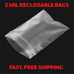 12″ x 15″ RECLOSABLE CLEAR ZIP SEAL LOCK BAGS 2 MIL JEWELRY ZIPPER POLY BAGGIES
