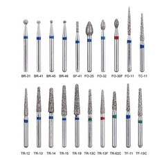 100Pzas Dental Fresas Dentales de Diamante FG Mezclado 20 Tamaño