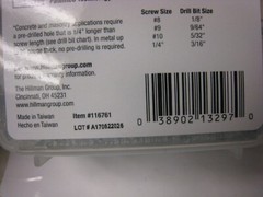2 yes 2 PowerPro One Multi Material Steel 8 x 1 1/4″ Screw Pack: 1LB #116761