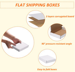 6x4x1 Shipping Boxes Set of 30, White Corrugated Cardboard Mailer Box for Packin