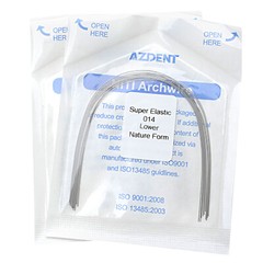 AZDENT Dental Orthodontics Round Arch Wire Super Elastic Niti Nature Form