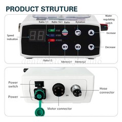 Dental Brushless LED Electric Motor fit 1:1 /1:5 /16:1 For Lab Practice