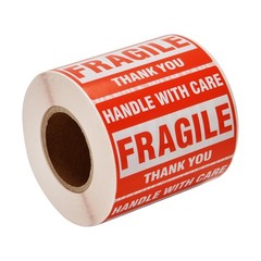 20 Rolls 3 x 5 Fragile Stickers Handle with Care Thanks 500/Roll Shipping Labels