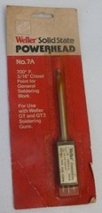 Vintage NOS Weller Solid State 7A Powerhead GT GT3 Solder gun Chisel Point 3/16