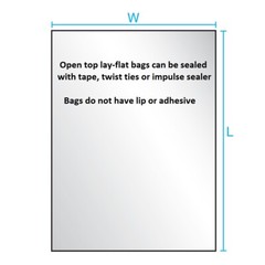 PLASTIC CLEAR BAGS T Shirt 100 200 500 1000 Flat Open Top Apparel Poly Bag 1Mil