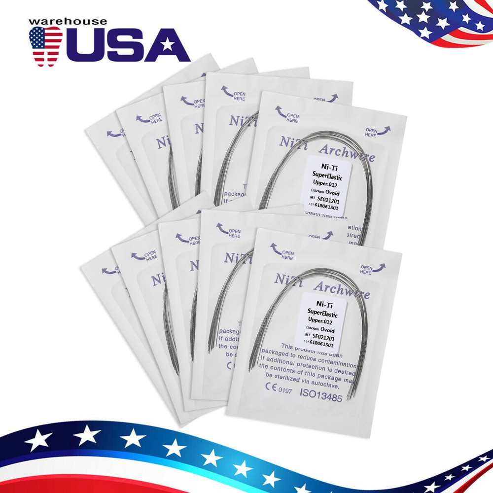 Dental Orthodontic Super Elastic Niti Round Arch Wires Ovoid Form 012-020 po