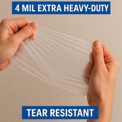 Clear Plastic T-Shirt Grocery Bags 3 Mil Heavy Duty Reusable 1/6 21×6.5×11.5