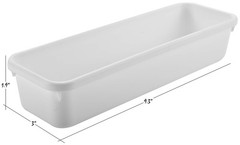 Masirs Interlocking Drawer Organizer Bins – Durable Various Sizes, White
