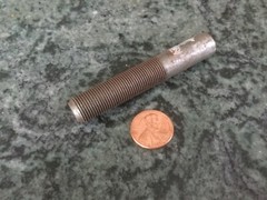 straight arbor holder machine shop blank 1/2 inch to 1/2-24 thread 1 3/4 long