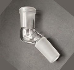 C Quality 14F-14M 45 Degree Angle Glass Ground Joint Attachment Adapter Elbow