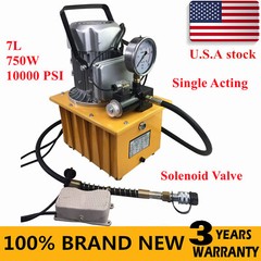 Electric Driven Hydraulic Pump Pedal Single Acting Solenoid Valve 110V 10000psi