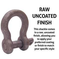 3/4″ D Ring Bow Shackle Screw Pin Clevis Rigging Forged – Raw Finish 4.75 Ton