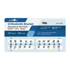 Dental Orthodontic Monoblock Brackets Braces Mini Roth/MBT 0.022/0.018 3/345 Hk