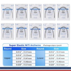 AZDENT Dental Orthodontic Arch Wire Super Elastic NiTi Ovoid Round Rectangular