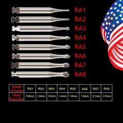 5-100 8 Types Dental Round Carbide Bur for Slow Speed Latch Type RA 1# – 8# Burs