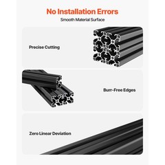 Uimoso 4PCS 4040 Aluminum Extrusion 78.74″ 2000 mm T Slot Anodized Linear Rail