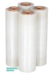 4 Rolls ~Each Roll Is 18″ x 1500′ Pallet Wrap Pre Stretch Film Shrink Wrap 80G