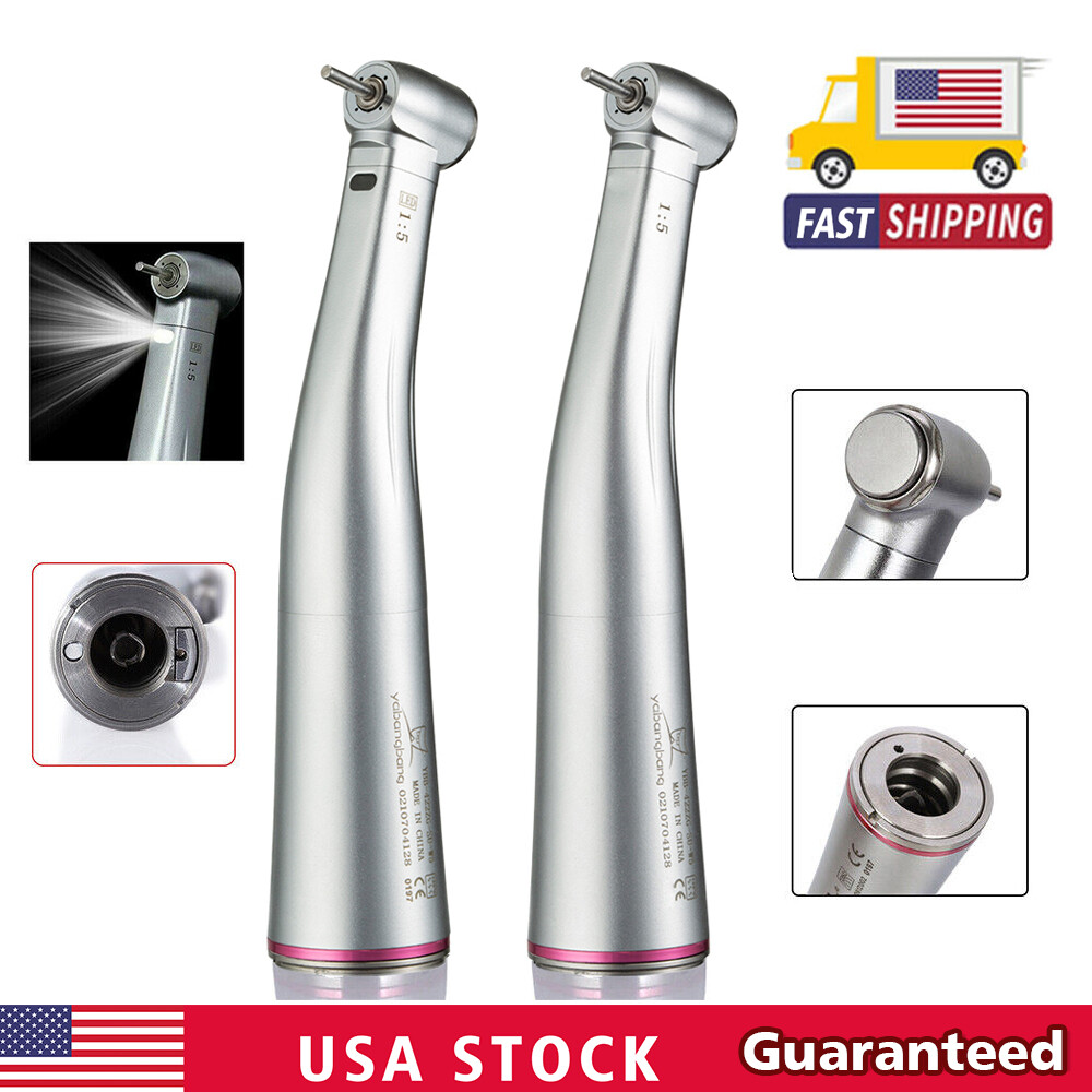 Dental 1:5 Increasing Contra Angle LED Optic Handpiece Fit NSK Electric Motor OR