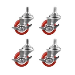 4PCS Heavy Duty Universal Swivel Caster Wheels 1″/1.25″/1.5″/2″ | Threaded Stem