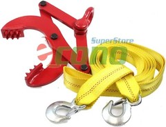 2 Ton Truck Pallet Pulling Scissor Clamp Puller Grip Gripper W/ 20ft Tow Strap