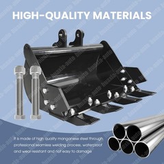 AGT 500mm 12 in Bucket Mini Excavator Attachments With Teeth