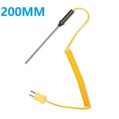 2/4pcs K-Type Thermocouple Probe Digital Thermometer Steel Sensor Spiral Cable