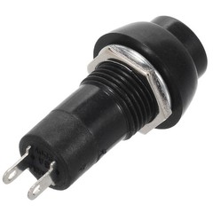 2x Black Push Button Switch Latching Bolt ON/OFF Car DC 12V/5A AC 125V/3A 250V
