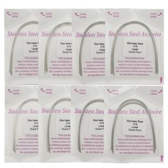 100PCS Orthodontic Archwire Round Square Ovoid for Dental Braces Stainless Steel