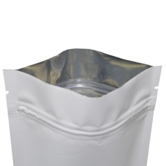100 New Flat White Aluminum Mylar Foil QuickQlick™ Zipper Seal Bags Pouch 3×4″