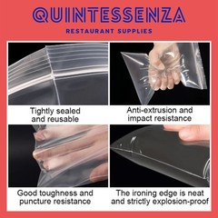 20” x 30” = 2 Mil Thick Clear Zipper Reclosable Poly Bags by Quintessenza