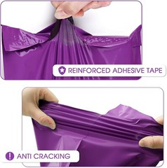 Poly Mailers 12×15.5″ 100 Pack Self-Seal Medium Shipping Bag Poly Bags Purple