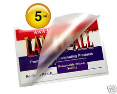 LAM-IT-ALL Hot 5 Mil Business Card Laminating Pouches 2.25 x 3.75 [100/pk] Clear