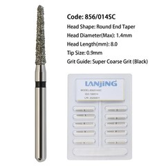 Dental Burs Diamond FG Round End Taper Cylinder High Speed Friction Grip 850 856