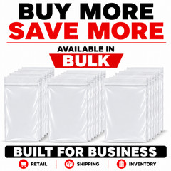 2″ x 6″ Clear Reclosable Poly Bags 4 Mil Zip Lock Plastic Bags Choose Quantity