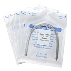 10-100x Dental Ortho Arch Wire Niti Super Elastic Round Rectangular Natural Form