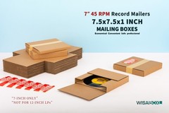 7-inch 45 RPM Record Mailers (NOT for 12-inch LPs), 7.5 x 7.5 x 1 Inch Easy-F…