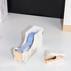 Mei Yi Tian Marble Gold Line Print Gold Stapler Staples Remover Tape Dispenser