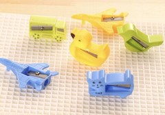 3PCS Mini Pencil Sharpener School Creative Stationery Cartoon Cute Shape Pencils