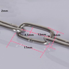 304 Stainless Steel Chain, Long And Short Ring, Safe Load-bearing 0.08kg-1.2kg