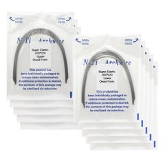 US 100PCS Orthodontic Niti Arch Wire Super Elactic Ovoid Form Round Rectangular