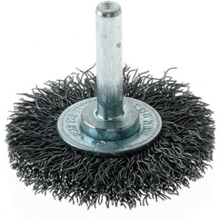 2″ Crimped Carbon Steel Wire Wheel Brush w/ 1/4″ Shank For Die Grinder or Drill