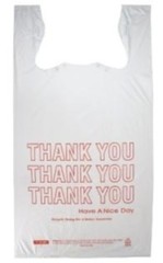 Large 1/6 BBL T-Shirt Thank-You Grocery Bags 11.5″ x 6.5″ x 21″ – 1000 PACK