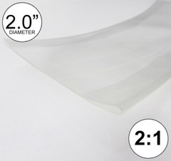 2″ ID Clear Heat Shrink Tube 2:1 ratio 2.0″ wrap (2×24″= 4 feet) inch/ft/to 50mm