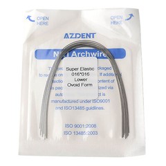 AZDENT Dental Orthodontic Super Elastic Niti Rectangular Arch Wire Ovoid/Nature