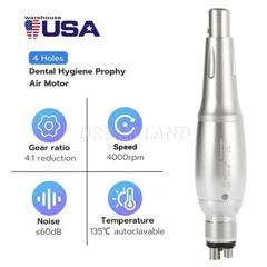 Dental Ultrasonic Air Perio Scaler Handpiece Hygienist 4 Hole w/ 3 Tips Original