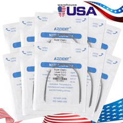10PCS AZDENT Dental Orthodontic Super Elastic Niti Round Arch Wire Nature Form
