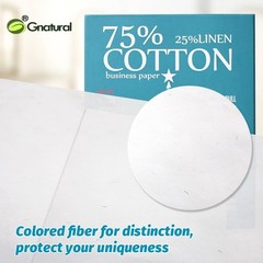 75% Cotton 25% Linen Paper, 85gsm Inkjet Printing Paper, 8.5″x11″ White Color…