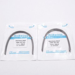 10 Pcs/Pack Dental Orthodontic Stainless Steel Arch Wires Rectangular Natural