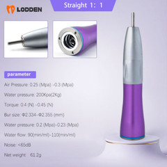 Dental 1:1 Inner Channel Slow Low Speed Handpiece Angle Air Motor Set 2/4H S65dB