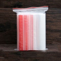 Clear, Mini Zip Lock Bags with Grip Seal – Durable & Reusable (Poly)